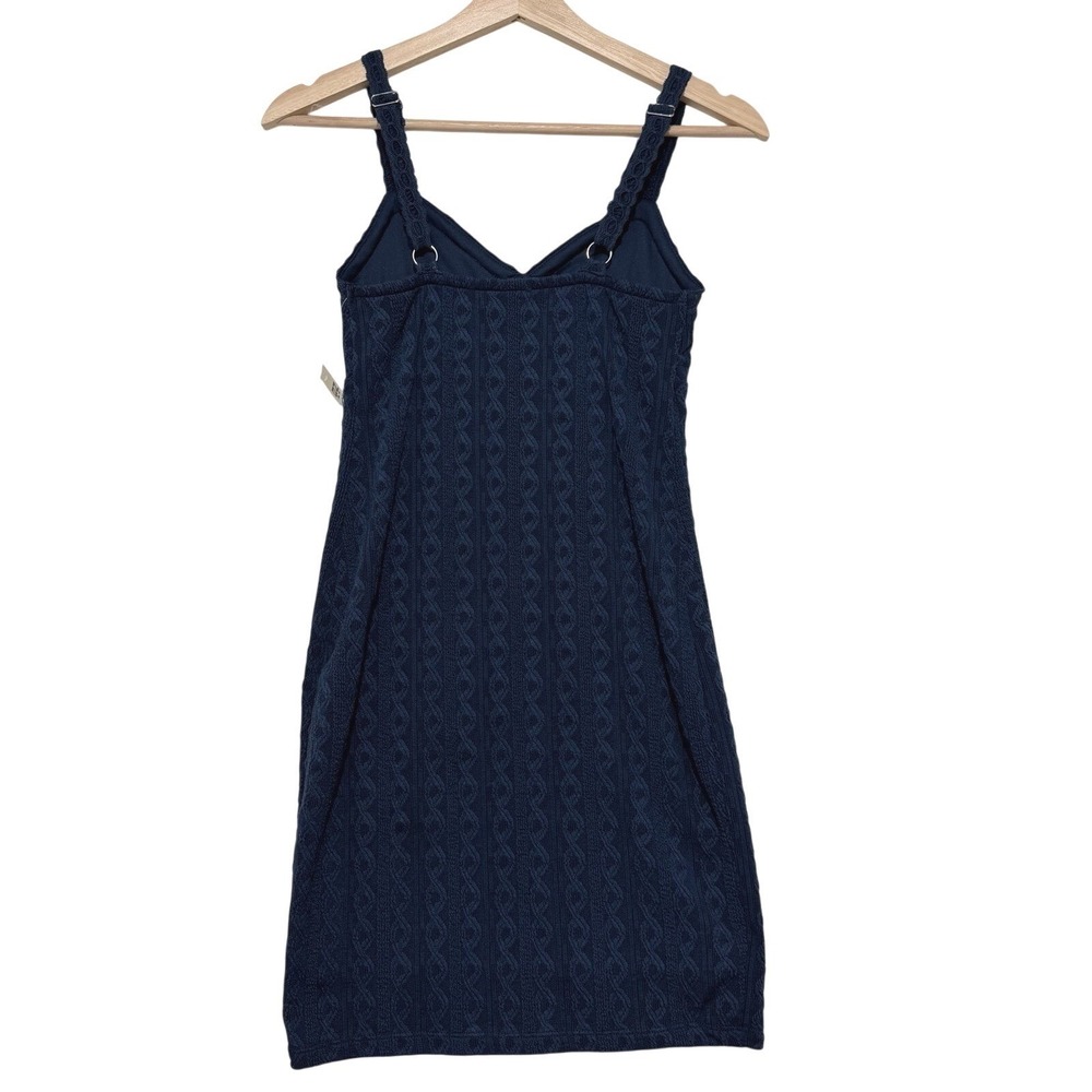 Short Lace Knit Mini Dress Navy Blue XS Y2K Soft Girl Date‎ Night - Picture 5 of 9